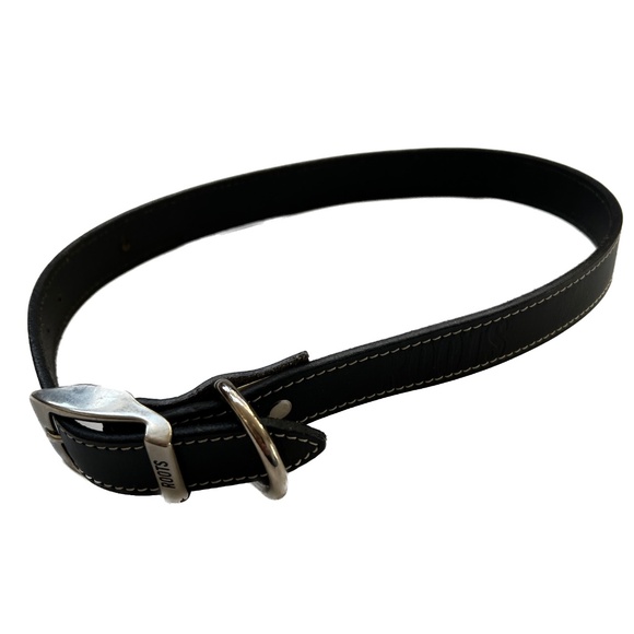 Roots Brown Leather Belt Youth Kids Size 26 Silver Tone Buckle Extra Hole Added - Picture 1 of 4